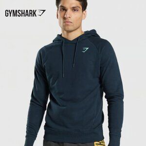 Gymshark Men's Hoodie Bold Navy Blue Pullover Gym Lifting Running Workout | Sz M